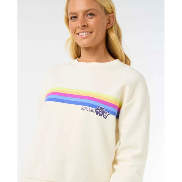 Rip Curl Women's Surf Arama Relaxed Crew Bone