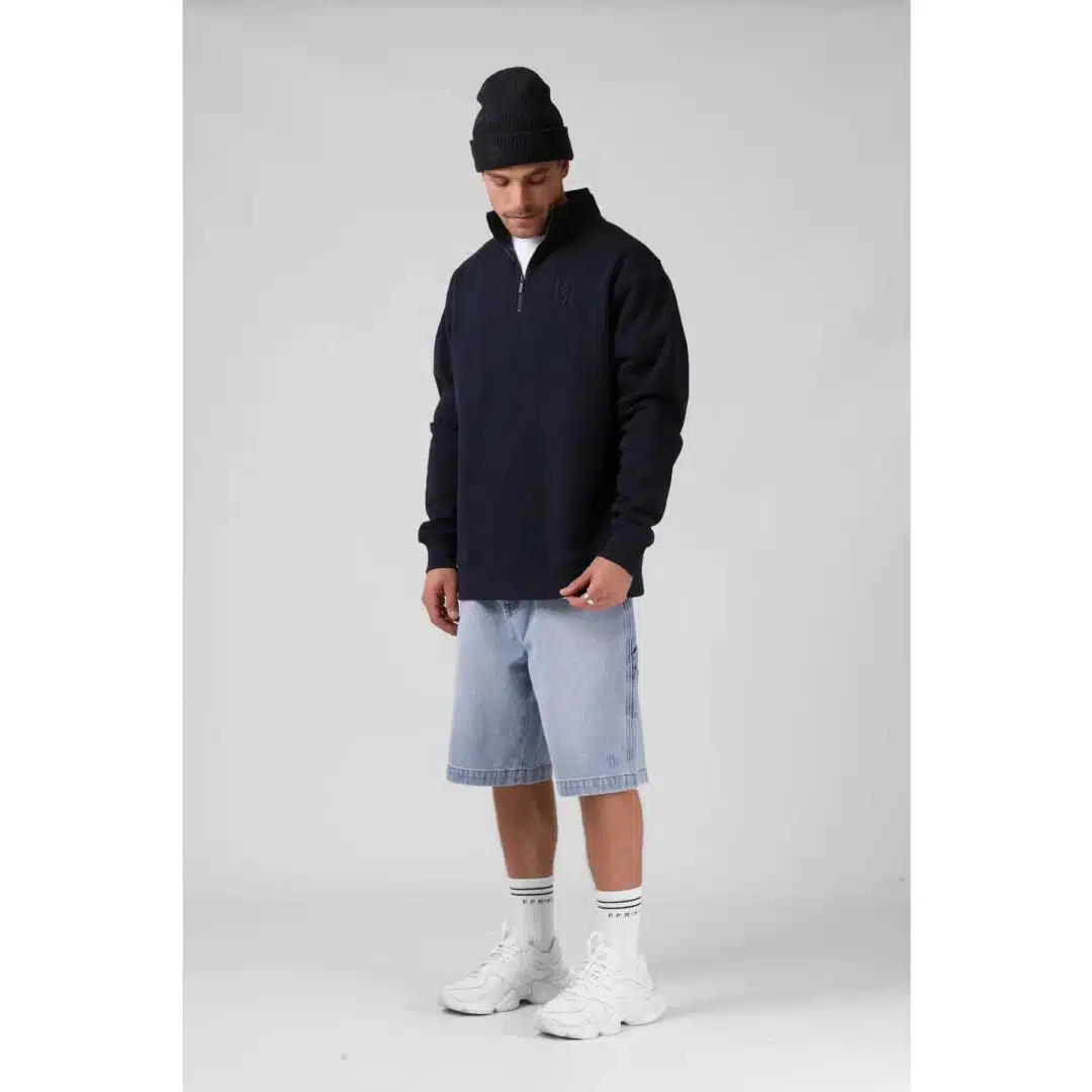 RPM Men's Track 1/4 Zip Navy - Image 2
