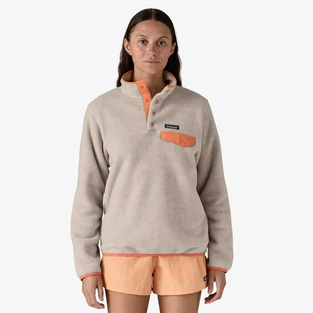 Patagonia Women's Light Weight Synch Snap-T P/O Oatmeal Peach - Image 2