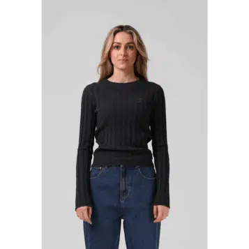 RPM Women's Knitted L/S Black Marl