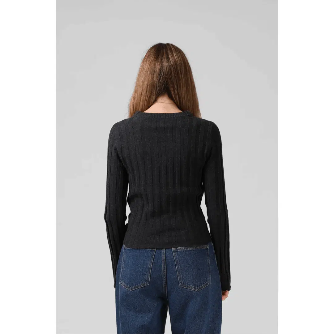 RPM Women's Knitted L/S Black Marl - Image 3