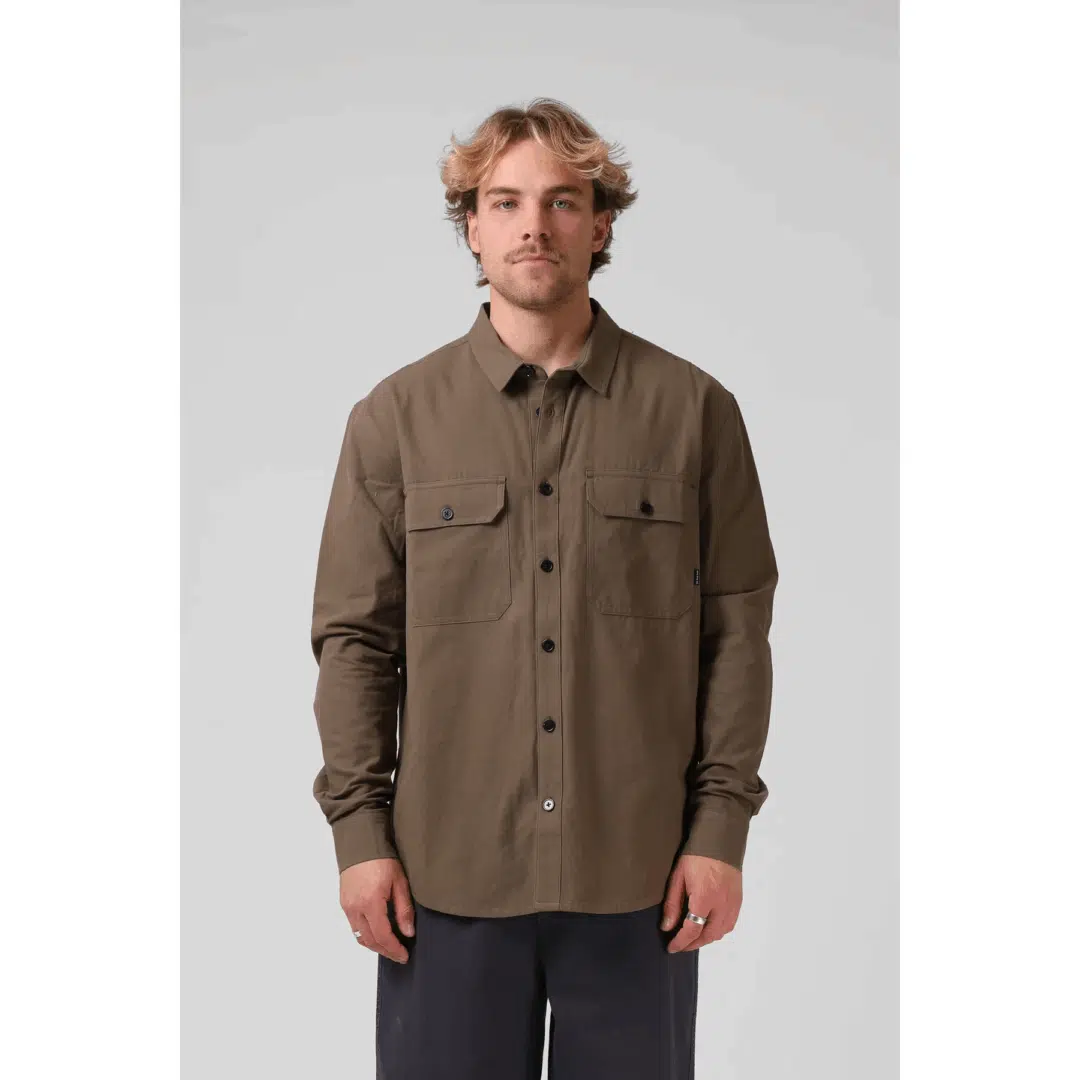 RPM Men's Drill Shirt Khaki