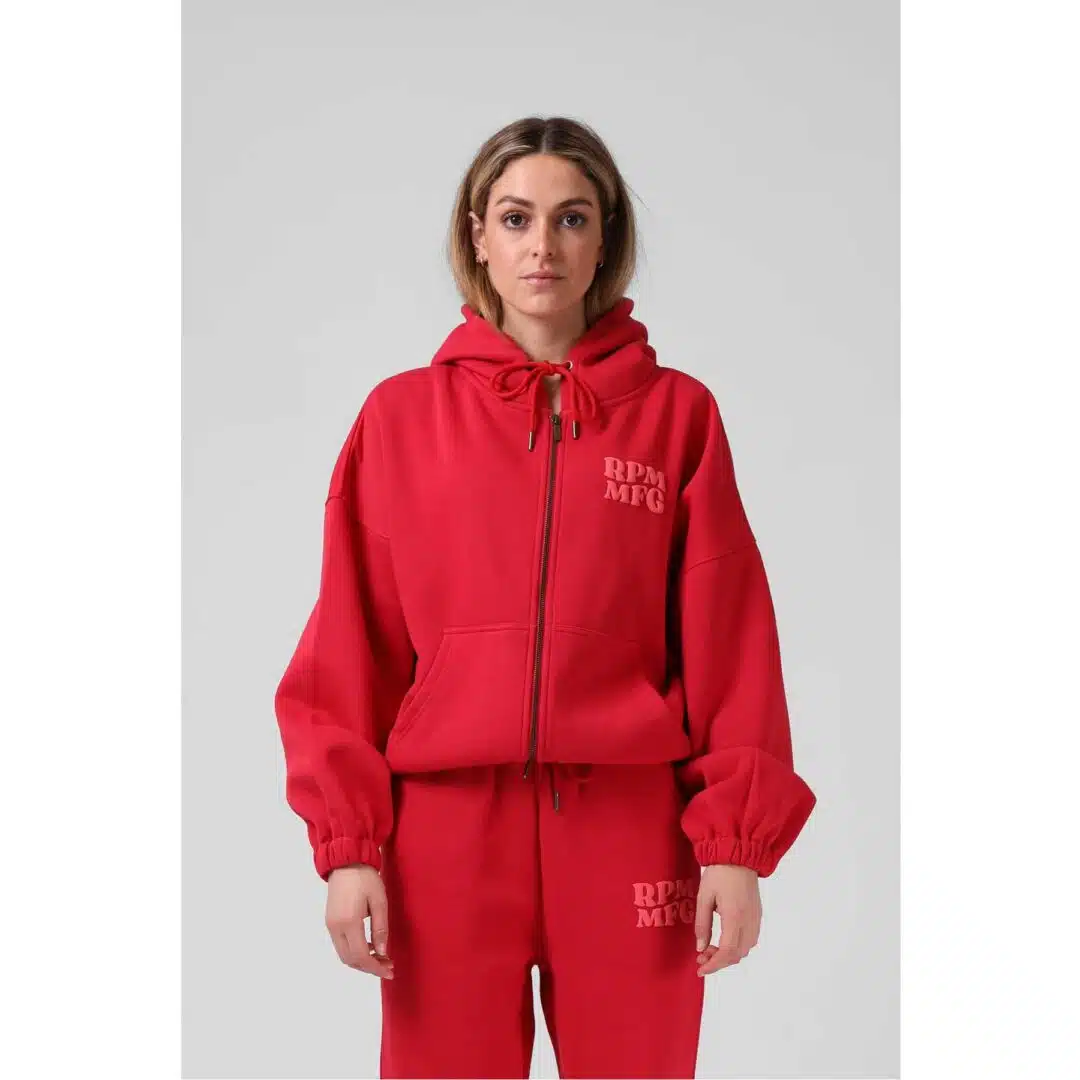 RPM Women's Zip Thru Hood Red