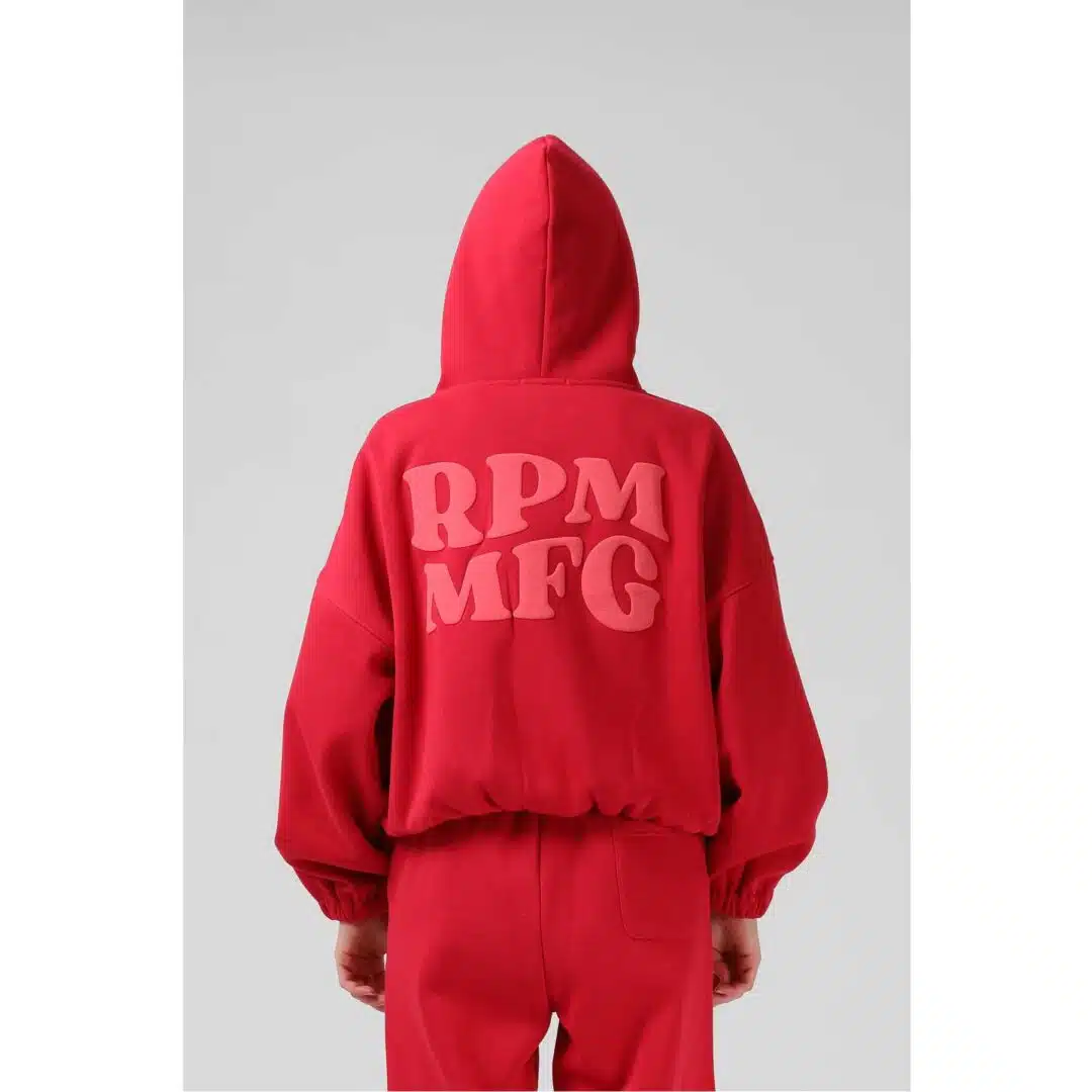 RPM Women's Zip Thru Hood Red - Image 4