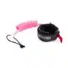 o e basic coiled leash pink