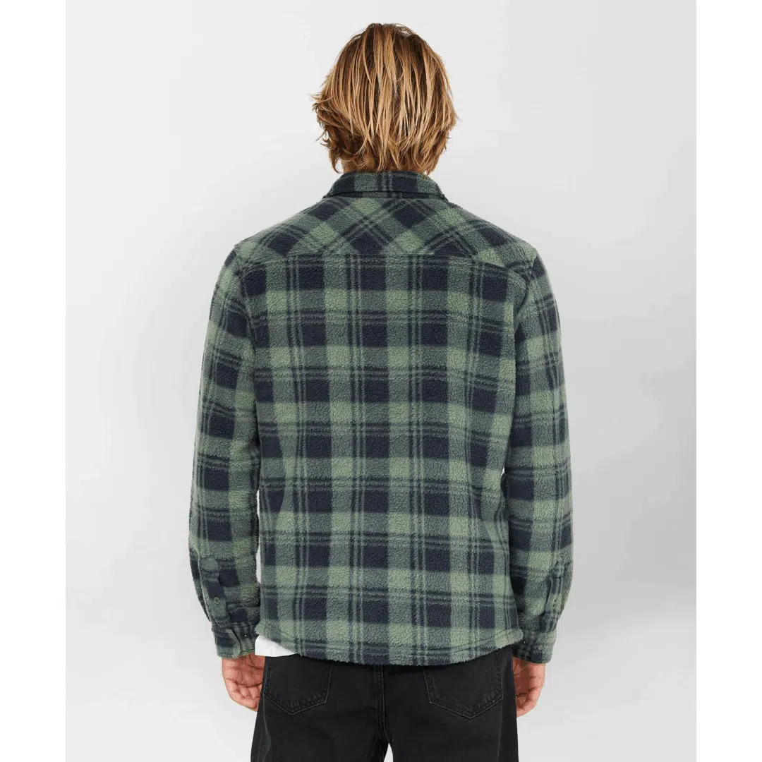 O'Neill Men's Glacier Plaid Superfleece Olive - Image 5