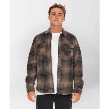 O'Neill Men's Glacier Plaid Superfleece Choc Chip