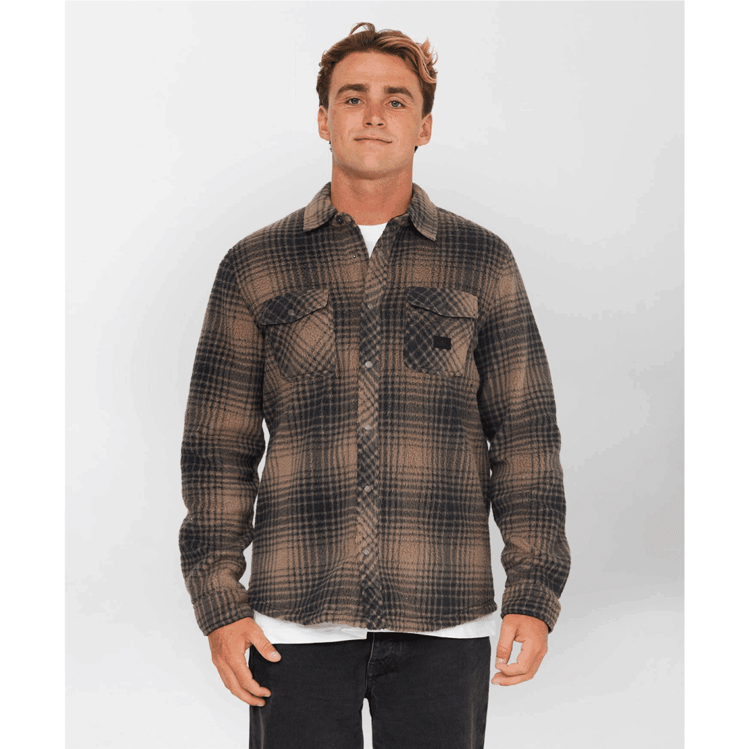 O'Neill Men's Glacier Plaid Superfleece Choc Chip - Image 2