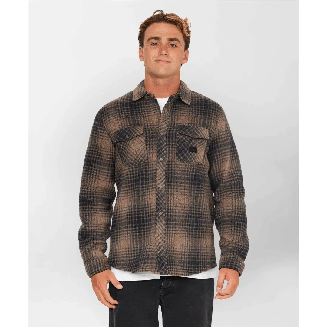 O'Neill Men's Glacier Plaid Superfleece Choc Chip - Image 2