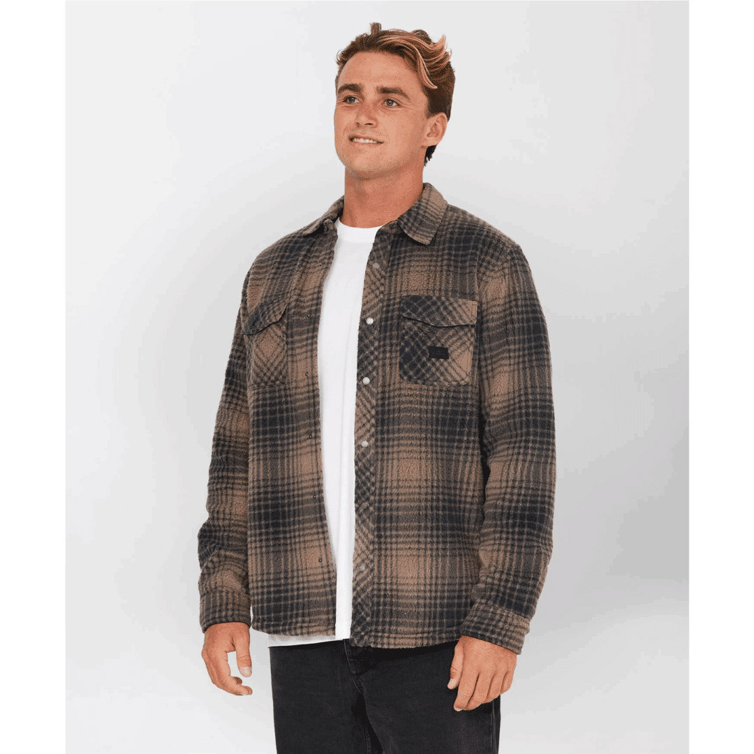 O'Neill Men's Glacier Plaid Superfleece Choc Chip - Image 5