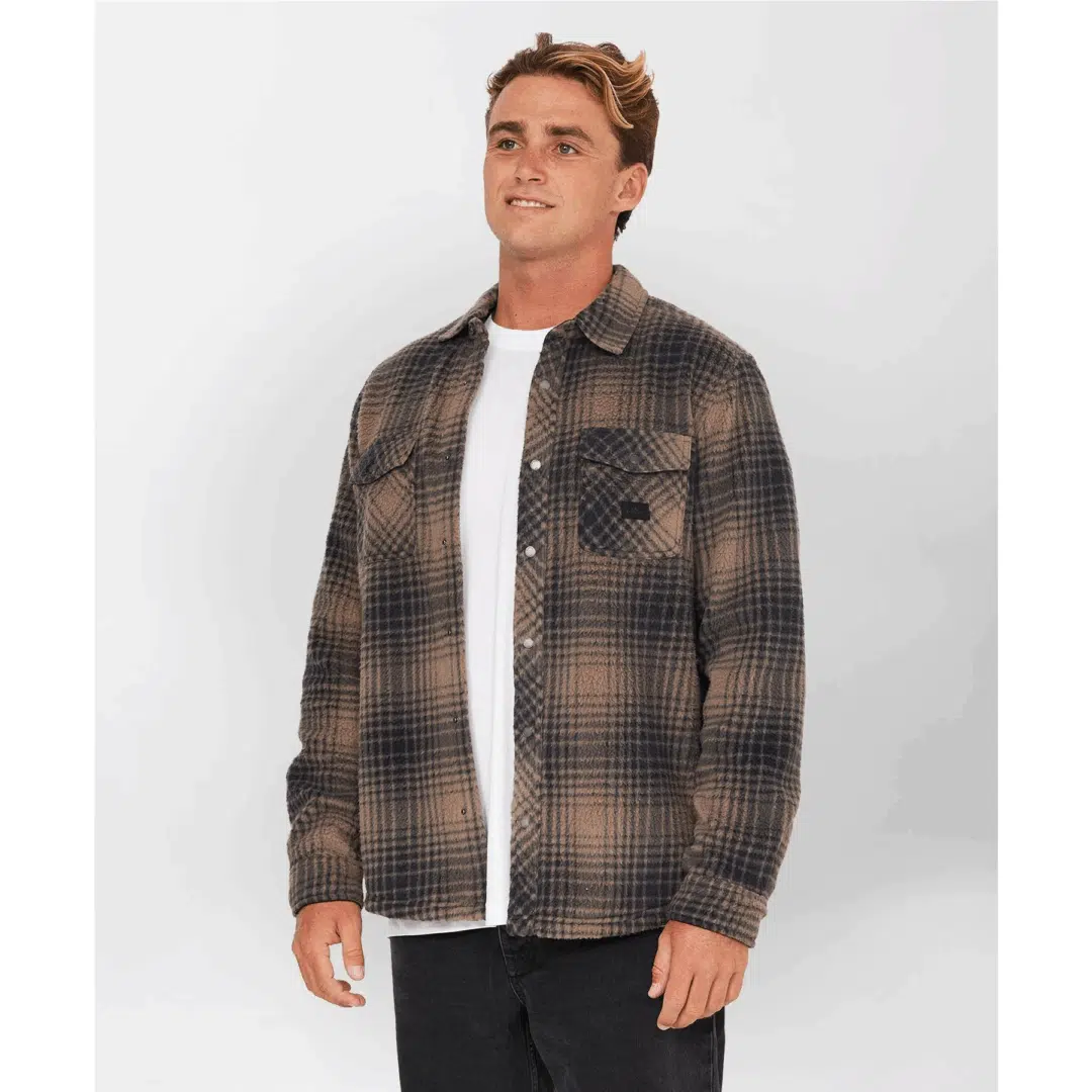 O'Neill Men's Glacier Plaid Superfleece Choc Chip - Image 5