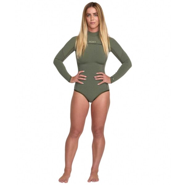 Roxy Women's 1.5mm Elite Xtra Stretch Cheeky L/S Sage