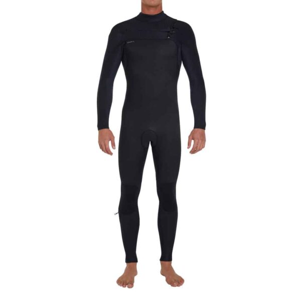 O'Neill Men's Hyperfreak Chest Zip 3/2+ Steamer Wetsuit - Black