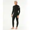 Rip Curl Men's 3/2mm Dawn Patrol Chest Zip Black 8 dawn 3 2 mm black wetsuit 2