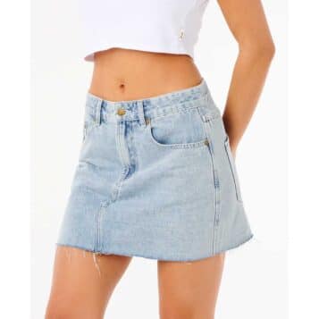 Rip Curl Women's Tabby Denim Mini Skirt Vint Blue
