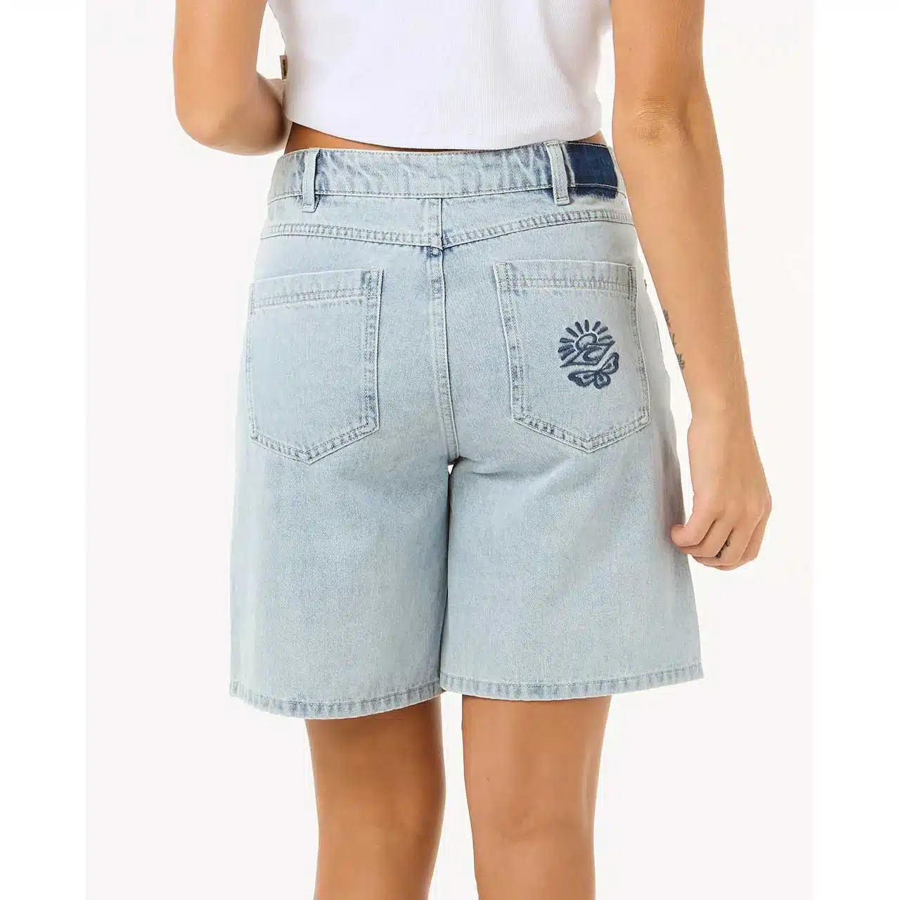 Rip Curl women's Aggie Relaxed Denim Short Vint Blue 2 Rip Curl women's Aggie Relaxed Denim Short Vint Blue - Image 2