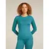 Icebreaker Women's 200 Oasis LS Crewe TOPAZ