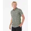 Rip Curl Men's Paradise Palms Short Sleeve Shirt Cactus Green - Image 3