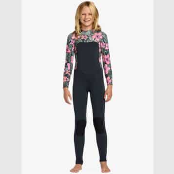 Roxy Youth 3/2mm Swell Natural Back Zip Elec Pink