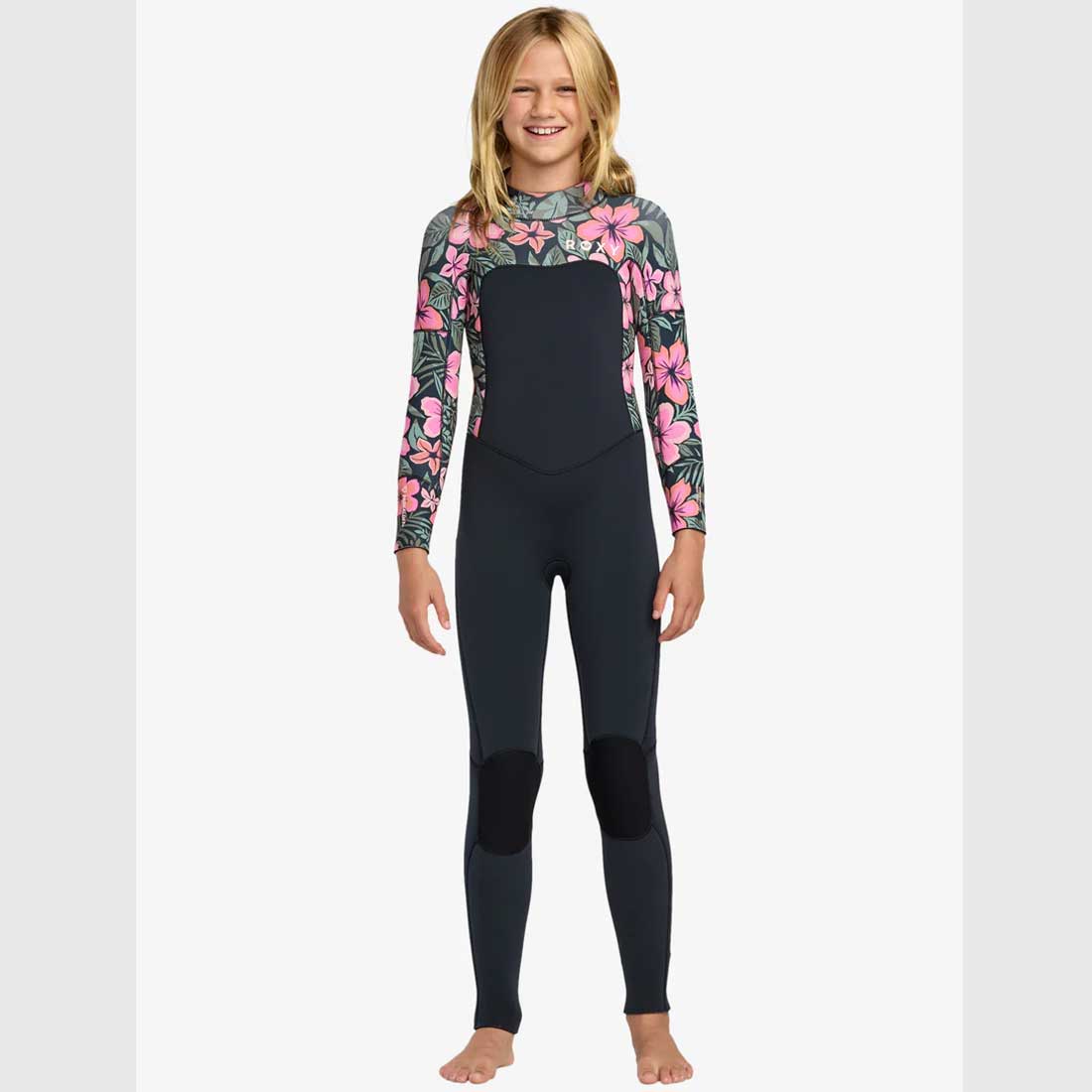 Roxy Youth 3/2mm Swell Natural Back Zip Elec Pink