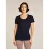 Icebreaker Women's 150 TL SS Scoop Tee MIDNIGHT