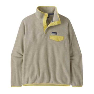 Patagonia Women's Light Weight Synch Snap-T P/O Oatmeal Heather w/Nearly Green