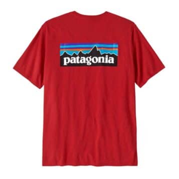 Alternative view of Patagonia Men's P-6 Logo Responsibili-Tee Amanita Red
