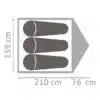 Salewa Atlas III Tent 3 Person 5311 Cactus/Grey 4 Salewa Atlas III Tent 3 Person 5311 Cactus/Grey - Image 2