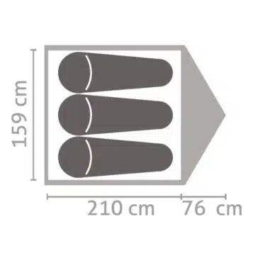Alternative view of Salewa Atlas III Tent 3 Person 5311 Cactus/Grey