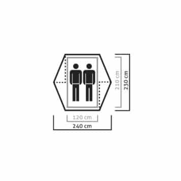 Alternative view of Salewa Denali II Tent 2 Person 5311 Cactus/Grey