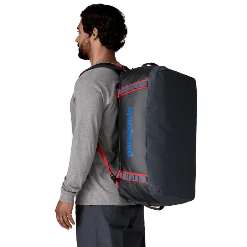 Patagonia Black Hole Duffel 55L Smolder Blue w/Amanita Red 3 Patagonia Black Hole Duffel 55L Smolder Blue w/Amanita Red - Image 3