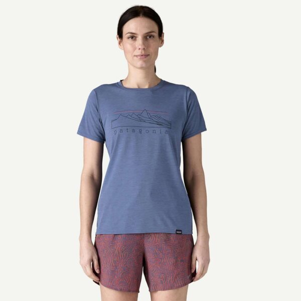 Patagonia Women's Cap Cool Daily Graphic Shirt Blue X-Dye