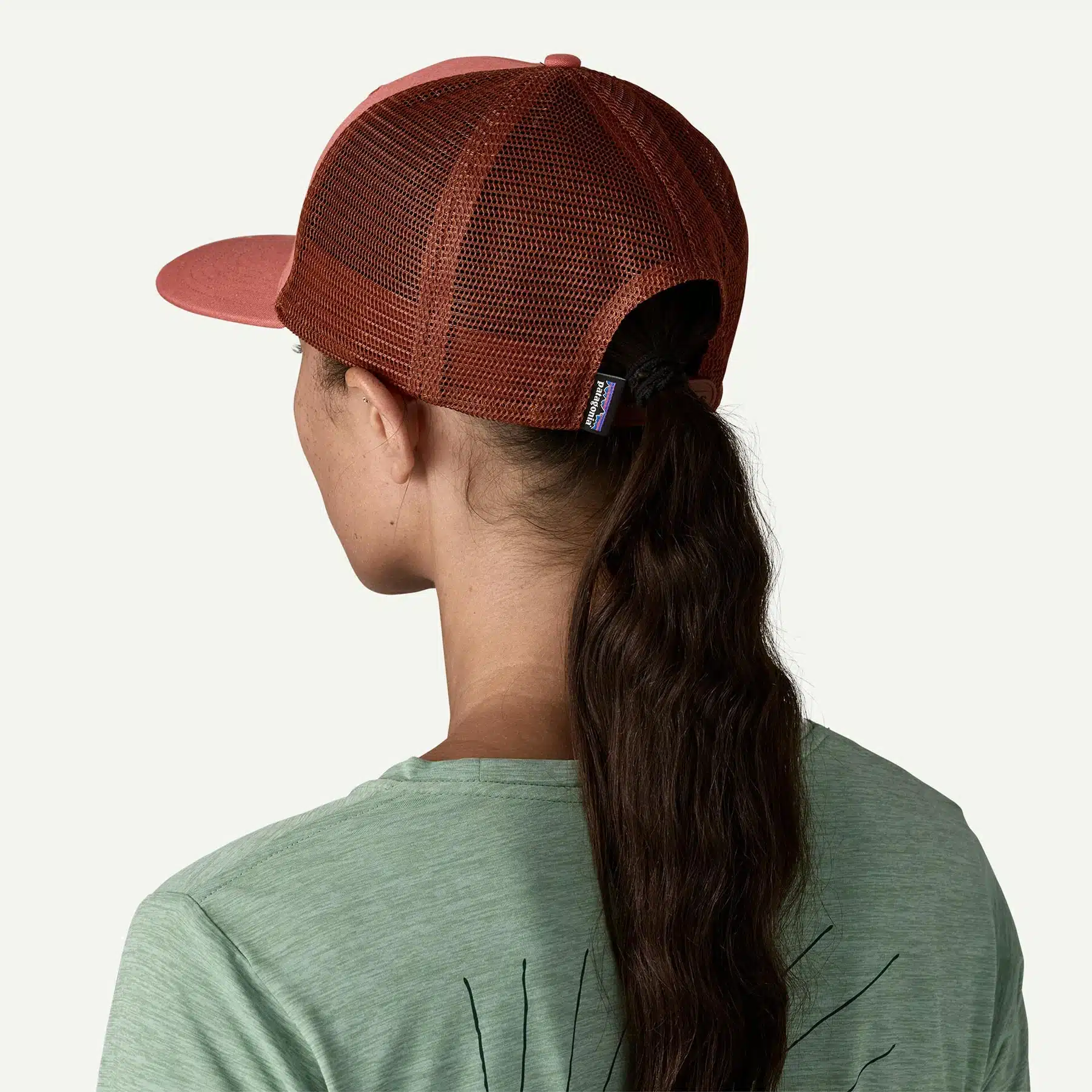 Patagonia P-6 Logo Trucker Hat Potters Red 3 Patagonia P-6 Logo Trucker Hat Potters Red - Image 3