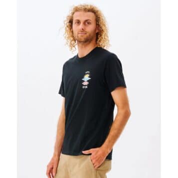 Alternative view of Rip Curl Search Icon Tee Black