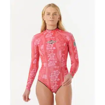 Rip Curl Women's 1.5mm G-Bomb L/S Back Zip Springsuit Red