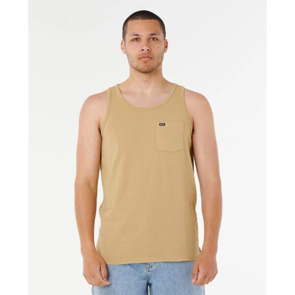 Rip Curl Men's Plain Tank Khaki Rock