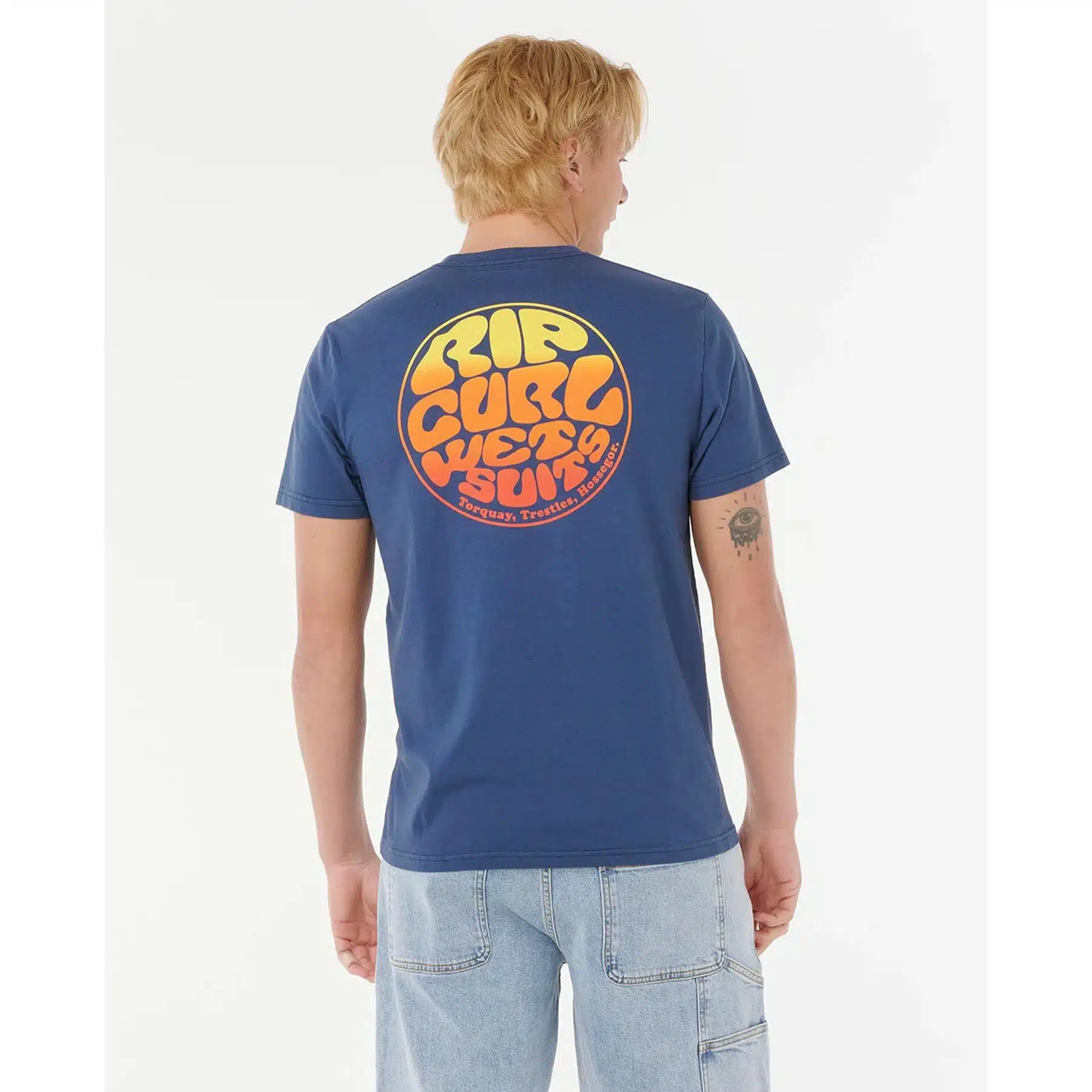 Rip Curl Men's Wettie Passage Icon Tee Light Navy 3 Rip Curl Men's Wettie Passage Icon Tee Light Navy - Image 3