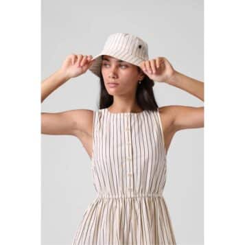 RPM Bucket Hat Cream Stripe
