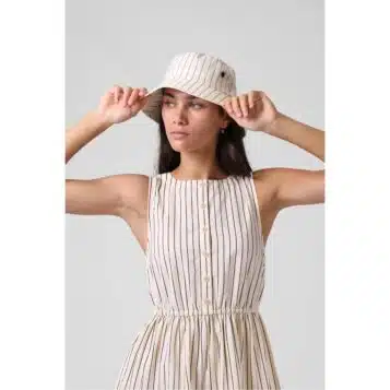 RPM Bucket Hat Cream Stripe