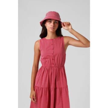 RPM Bucket Hat Red Pinstripe