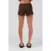 RPM Women's Ribbed Shorty Short Chocolate - Image 3