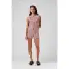 RPM Women's Ribbed Shorty Short Pink Stripe - Image 2