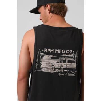 Alternative view of RPM Men's Land Cruiser Singlet Old Black