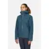 womens namche gtx jacket orionblue qwh 78 orb model front angle