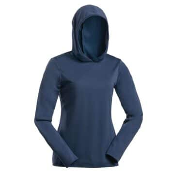 Earth Sea Sky Women's Silk Weight Sun Hoodie Dusky Blue