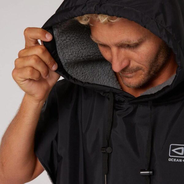 Alternative view of Ocean & Earth Perfect Storm Poncho Black