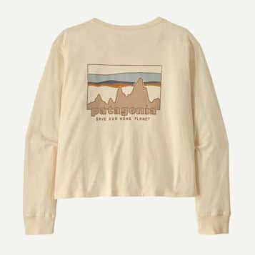 Patagonia Women's L/S '73 Skyline Easy Cut Organic T- Shirt Natural