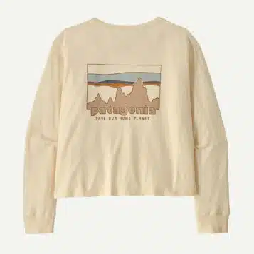 Patagonia Women's L/S '73 Skyline Easy Cut Organic T- Shirt Natural