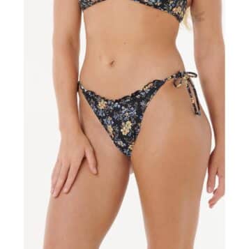 Alternative view of Rip Curl Pacific Rider Tie Side Cheeky Coverage Bikini Bottom Black