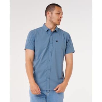 Rip Curl Men's Vaporcool Areotech S/S Shirt Bluefin
